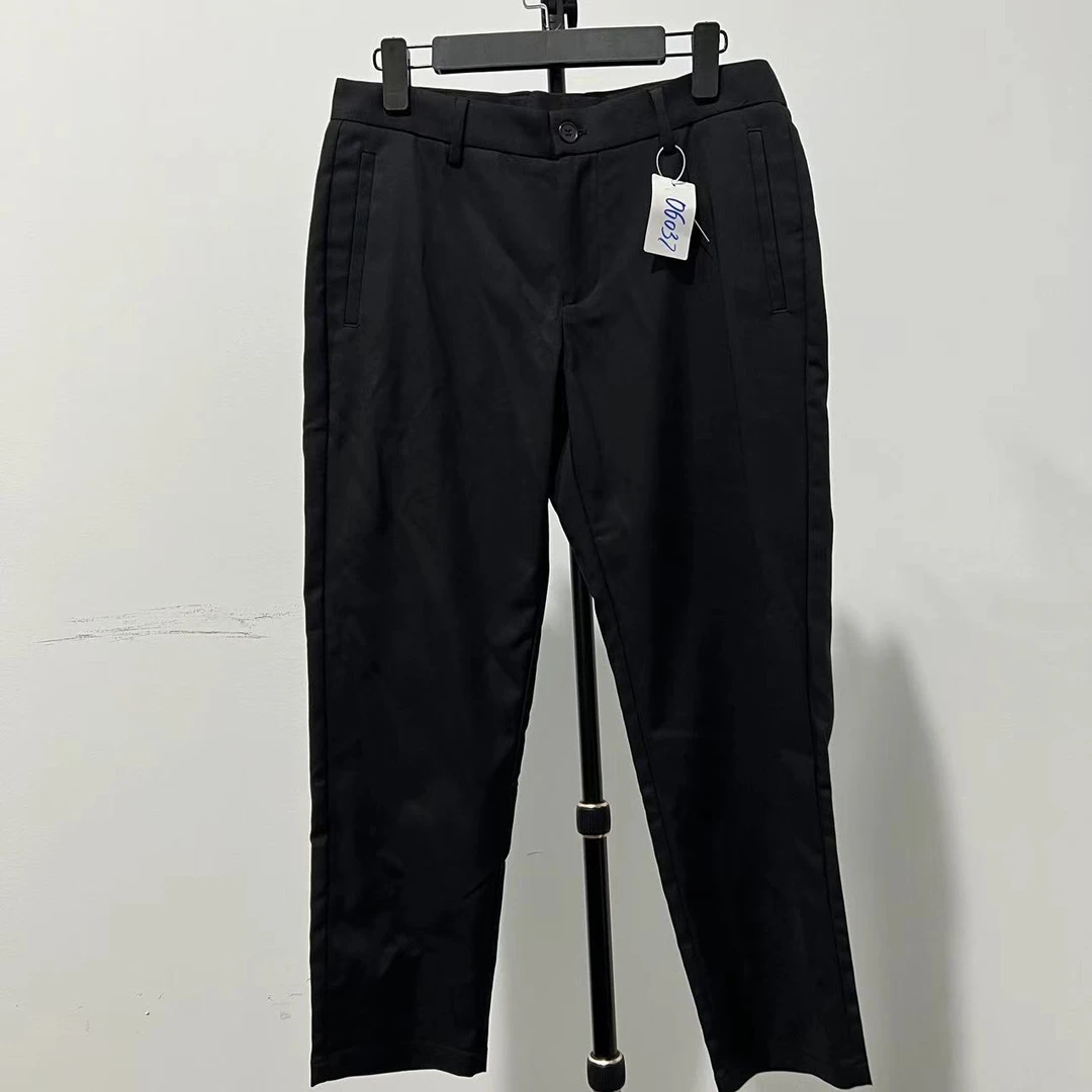 R-28  （3.12）春秋季黑色男士简约百搭束脚休闲长裤 06037