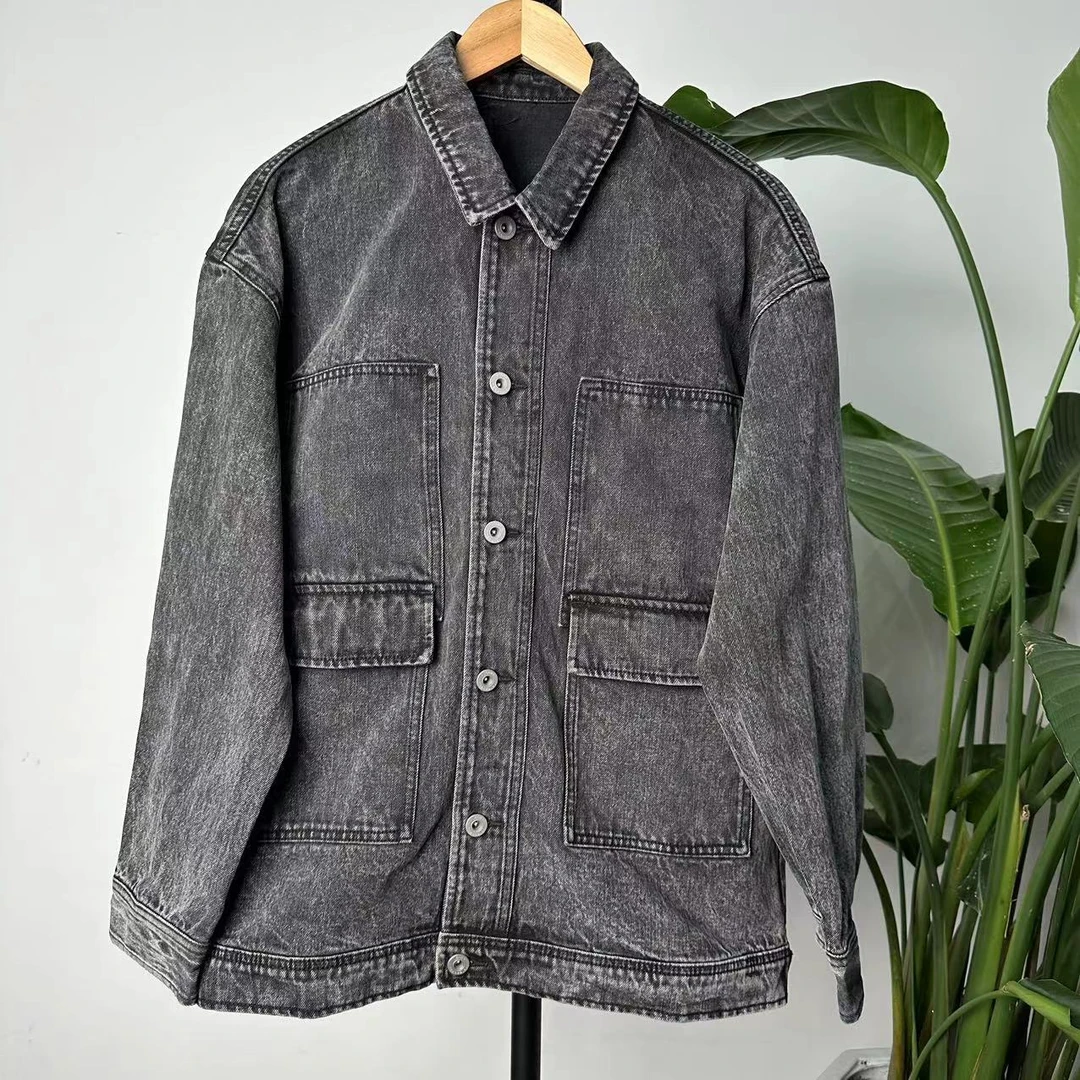 G-11 春秋季男士黑色水洗牛仔夹克外套 B1171
