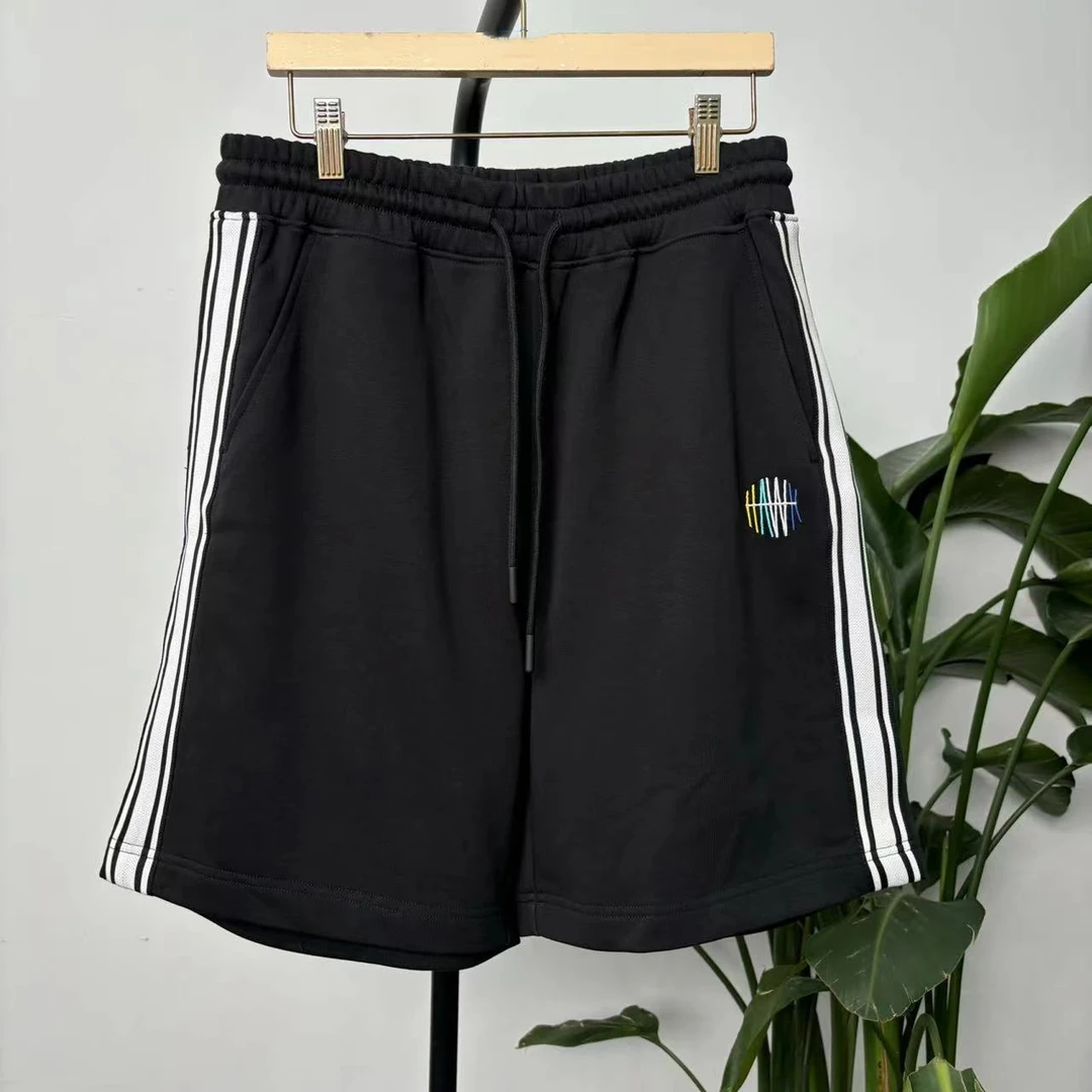 （4.7）S-22 24夏季情侣款拼接织带小刺绣运动休闲短裤 50500