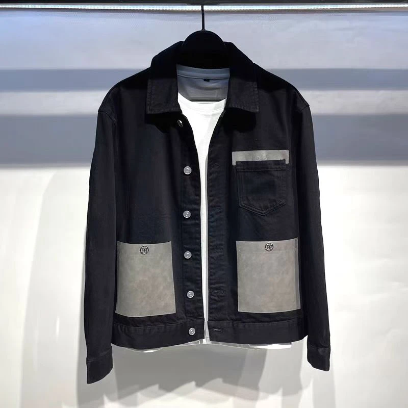 24早秋新款潮牌个性休闲翻领夹克外套 SS008