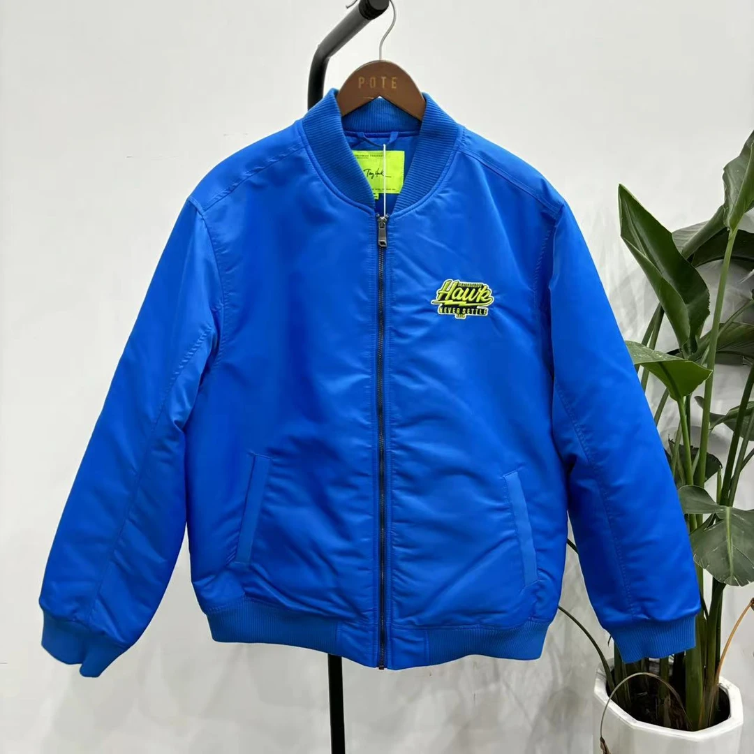 S-38  24秋冬季新款男士蓝色百搭立领棉服夹克外套 0513G