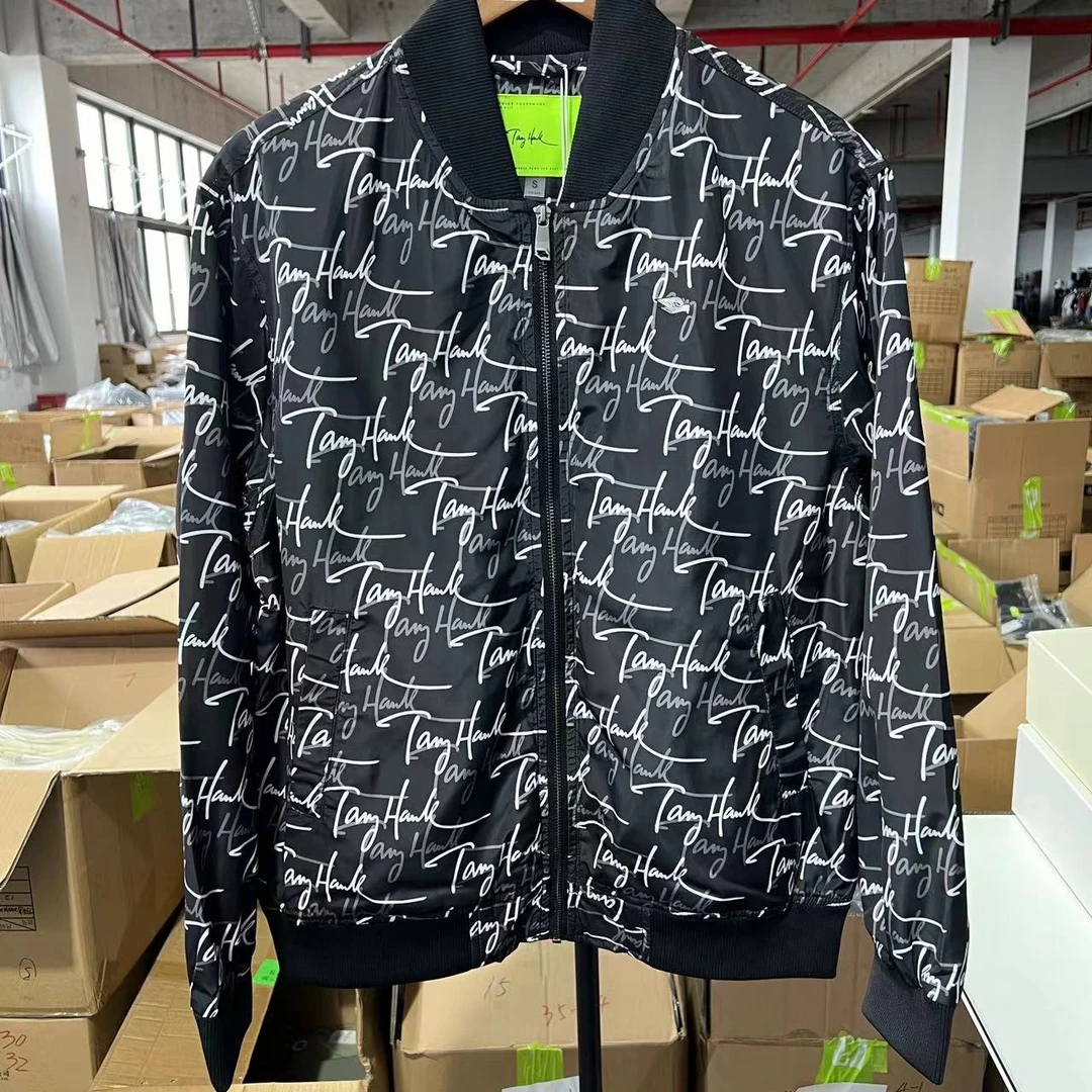 （4.7）S-39   24秋季潮牌男士满身字母印花立领夹克外套 11200