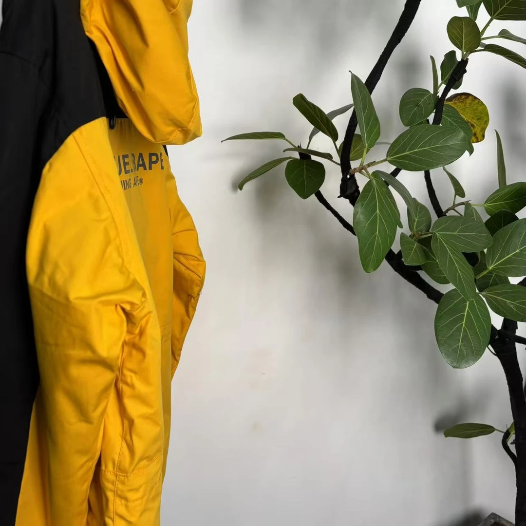 【金刚】 24新款冬季男士中长款黄色联名款连帽羽绒服 57841