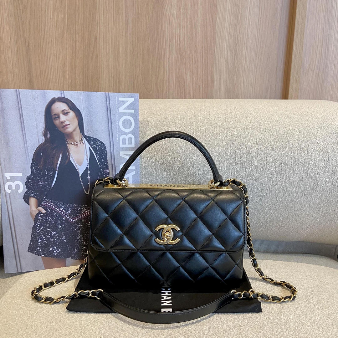 99新 Chanel/香奈儿 壹臻中古/黑金羊trendy cc小号21开 85230231