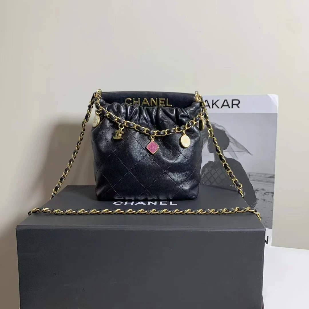 95新 Chanel/香奈儿 壹臻中古/23P黑金福袋包/77171373