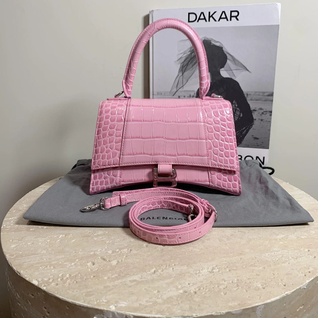 95新 Balenciaga/巴黎世家 壹臻/粉色压纹沙漏S 89569407