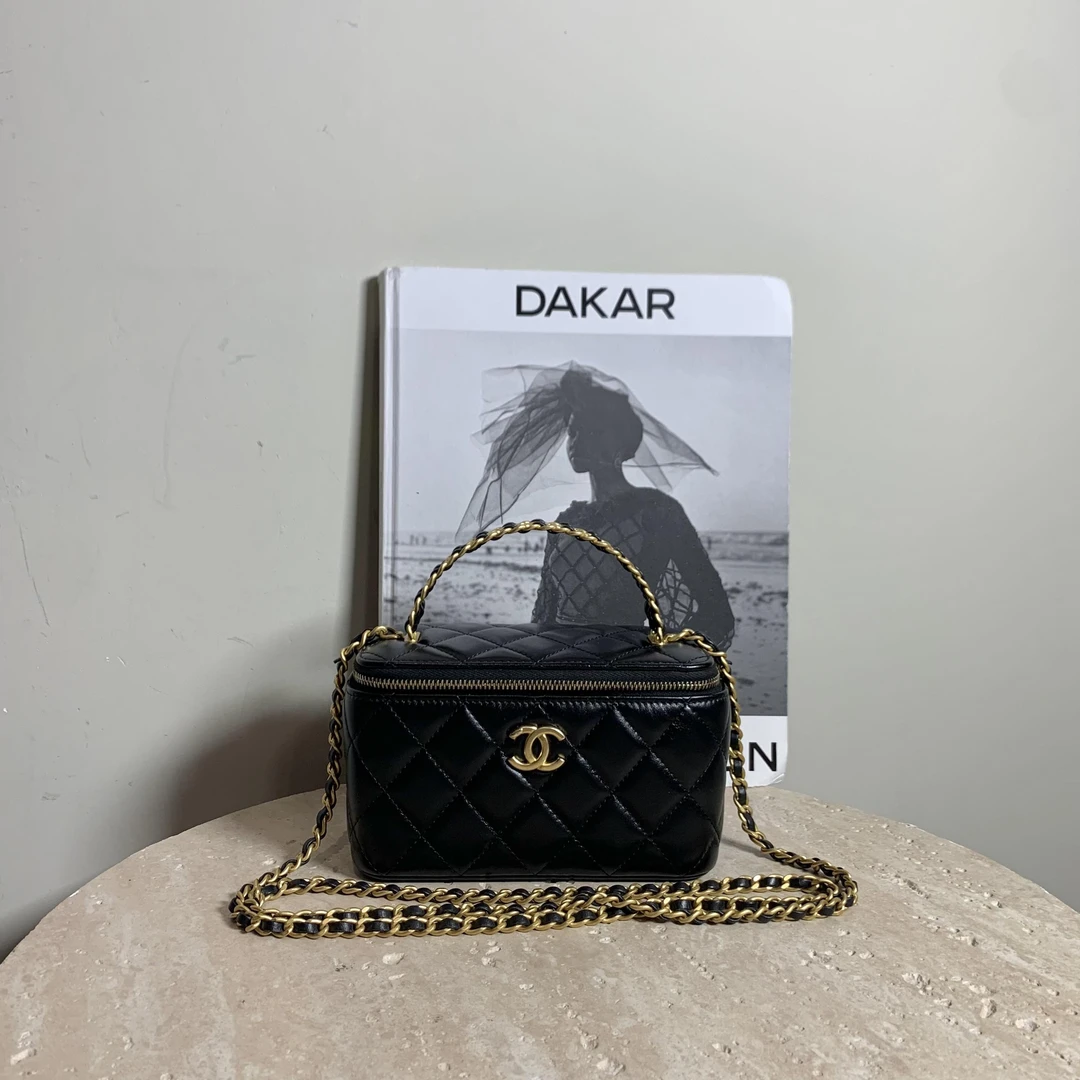 99新 Chanel/香奈儿 壹臻中古/23P 黑金手柄长盒子/23894556