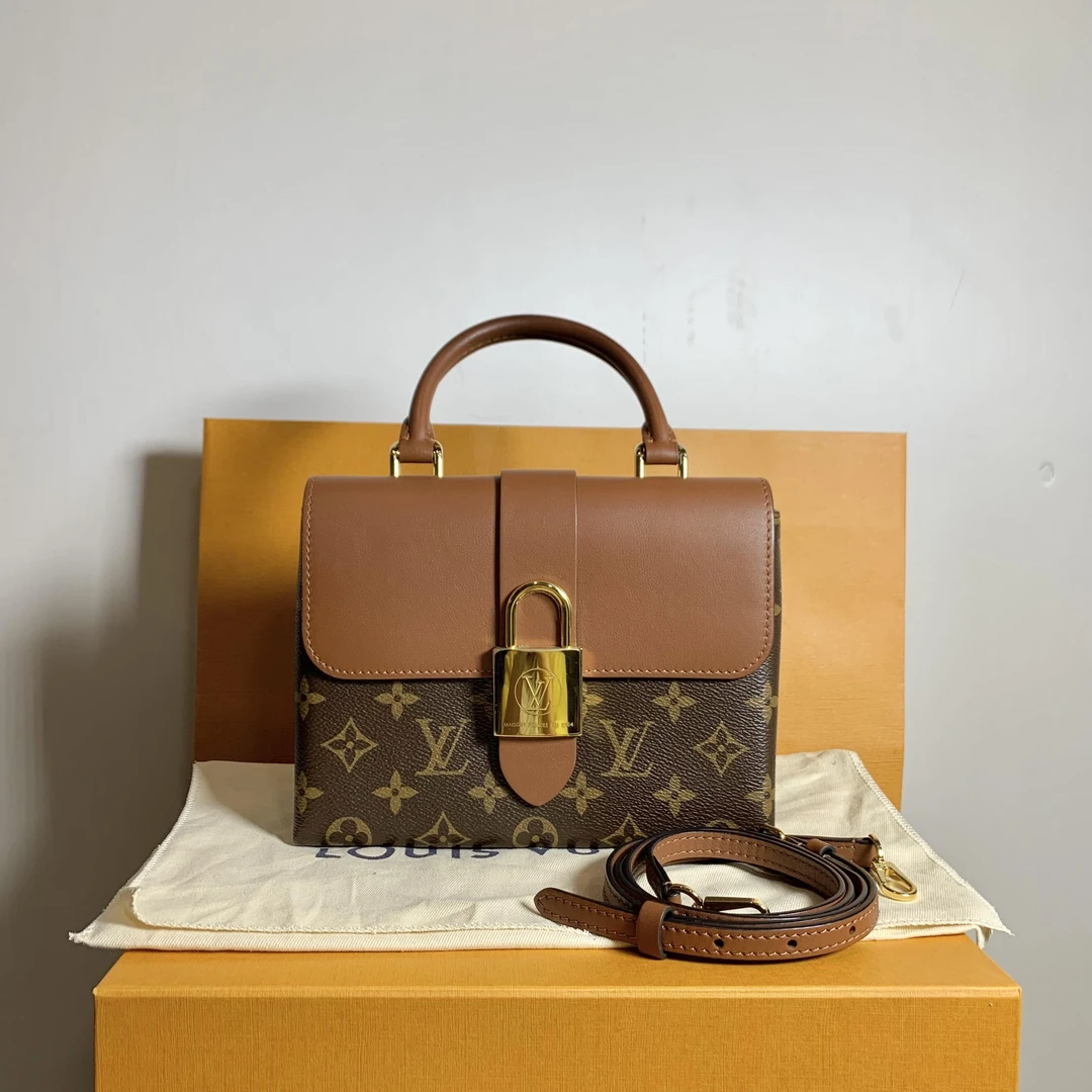 95新 LouisVuitton/路易威登 壹臻/老花焦糖lock bb/13743610