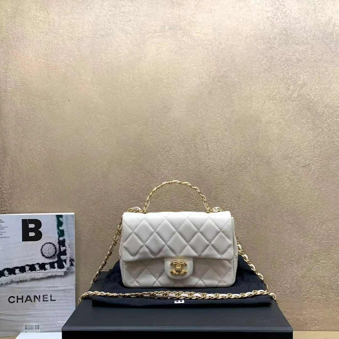 95新  壹臻中古/Chanel23S白金羊手柄大mini 44654187