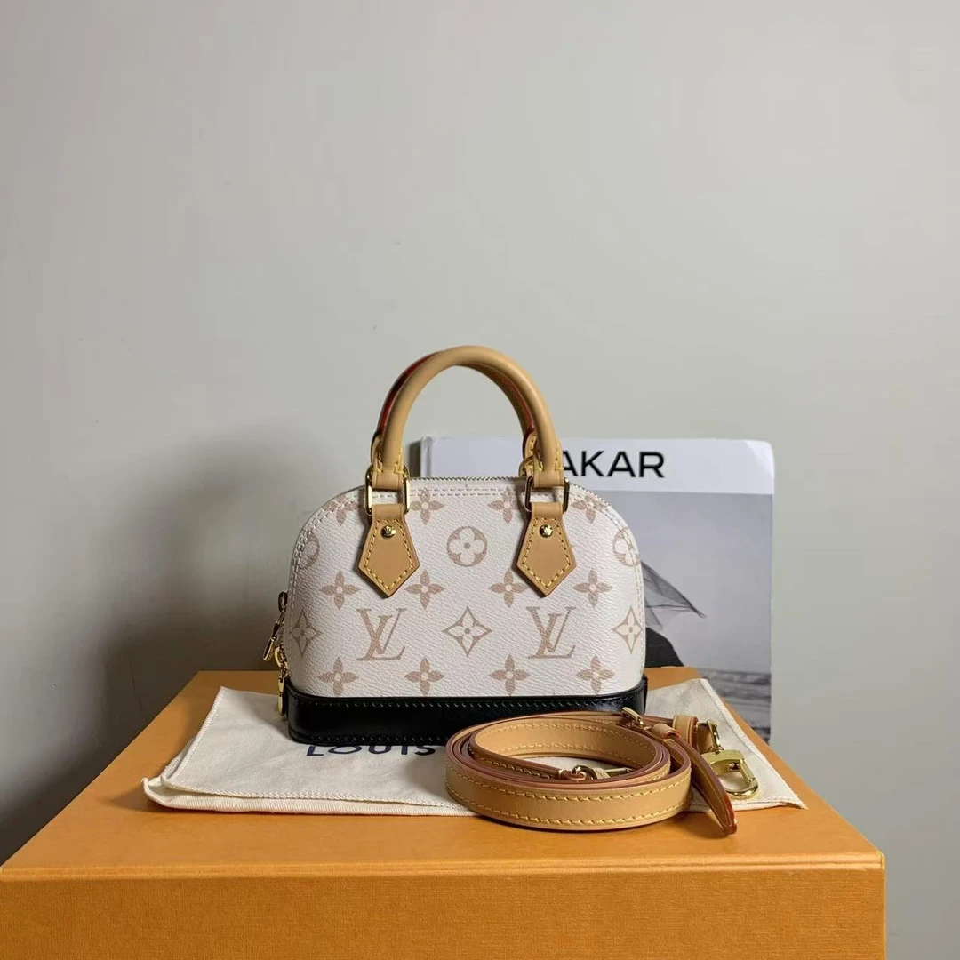 99新 LouisVuitton/路易威登 壹臻/沙丘色贝壳nano包 86850207