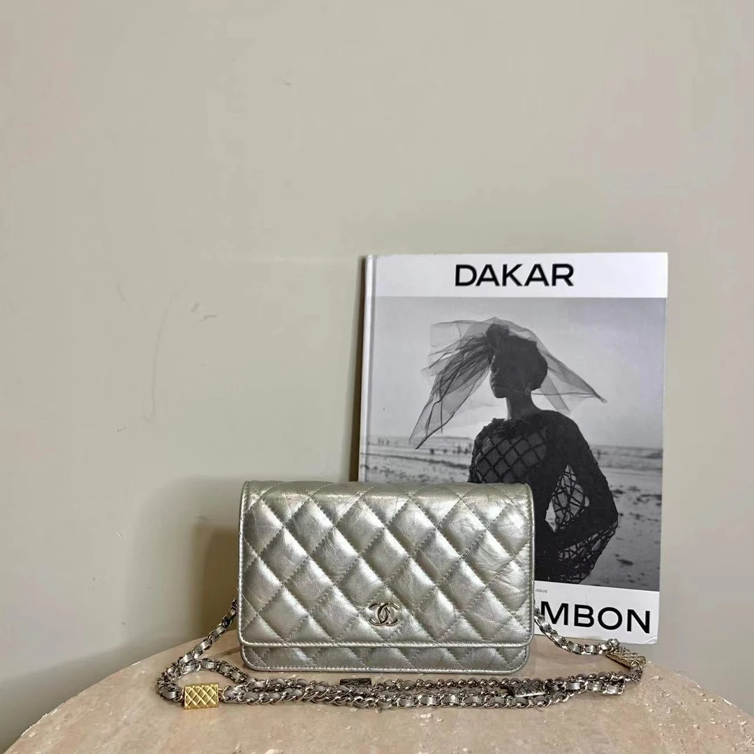 99新 Chanel/香奈儿 壹臻中古/21K银色woc包 69038510