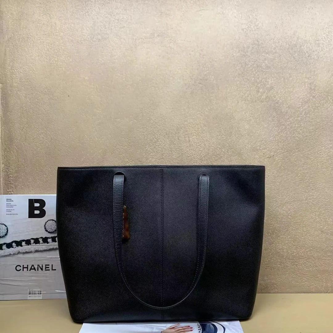 95新  壹臻中古/Chanel黑色全皮中古tote包 5开 91584500