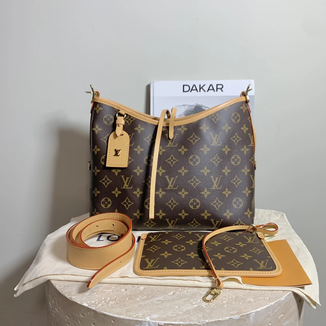 95新 LouisVuitton/路易威登 壹臻/老花carryall小单肩包47931695
