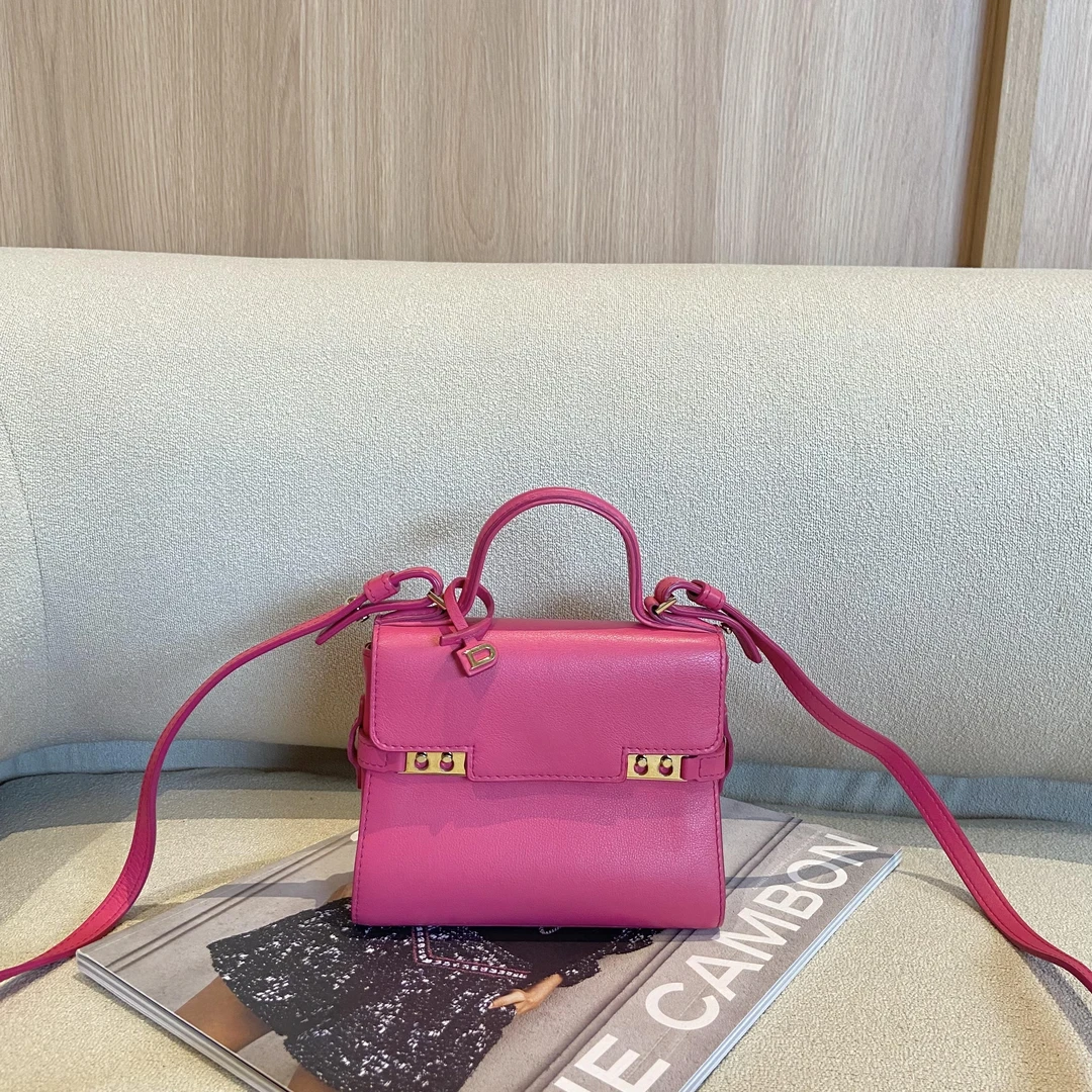 99新 Delvaux/德尔沃 壹臻中古/玫红色mini tempete包/43854452