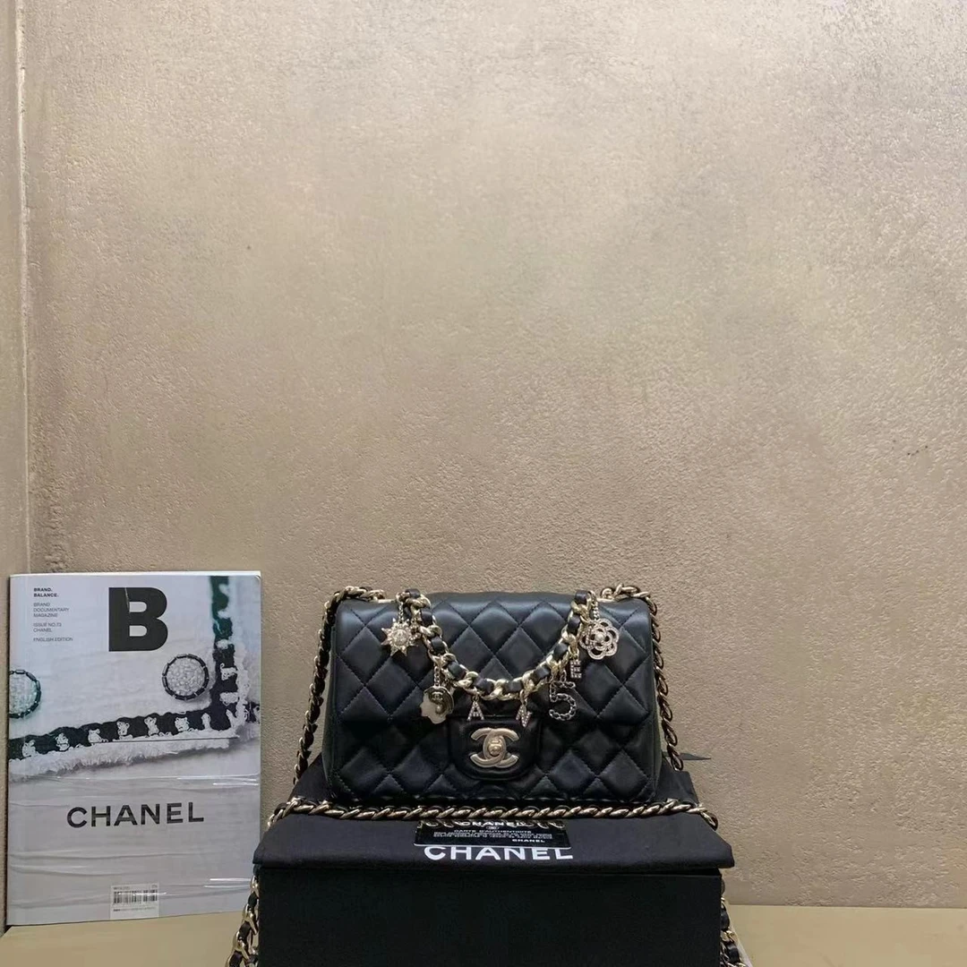 95新  壹臻中古/上 chanel21c黑金 羊徽章大mini30开 96886604