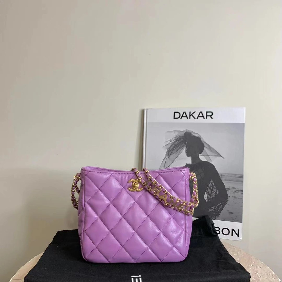 99新 Chanel/香奈儿 壹臻中古/Chanel22S香芋紫hobo包 19261927