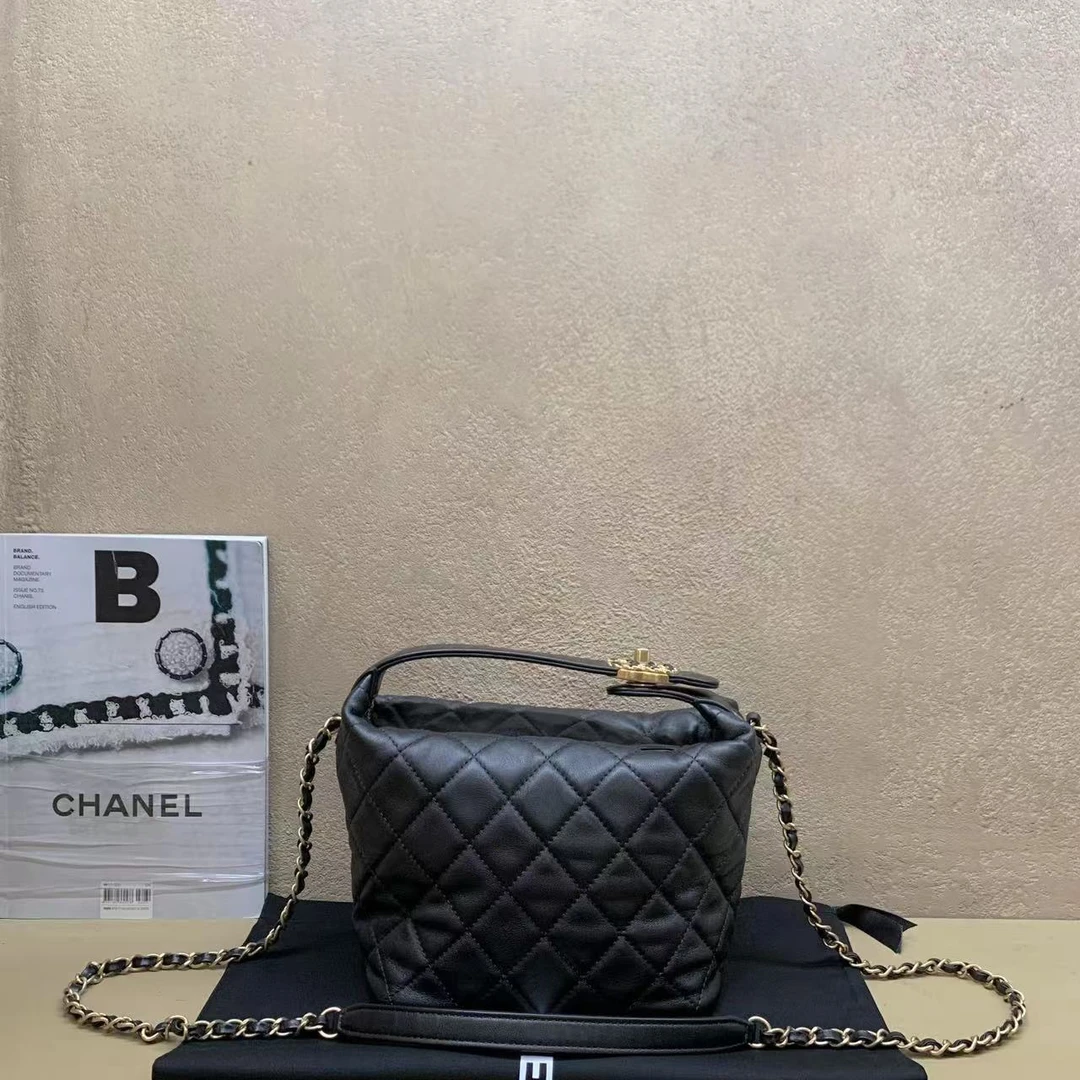 95新 Chanel/香奈儿 壹臻/南男 29开 黑金19Bag饭盒包/95303459
