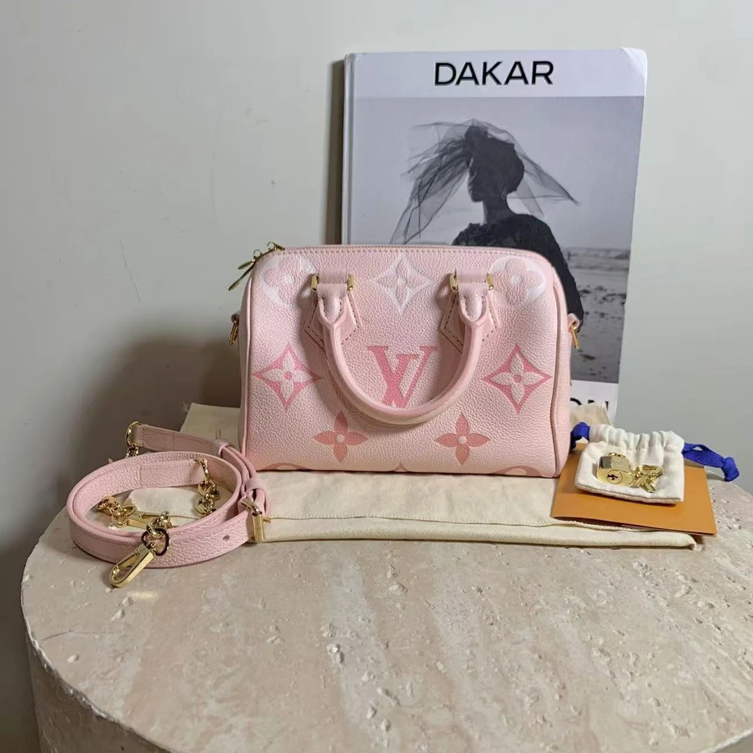 99新 LouisVuitton/路易威登 壹臻/夏日樱花粉Speedy20/21195752