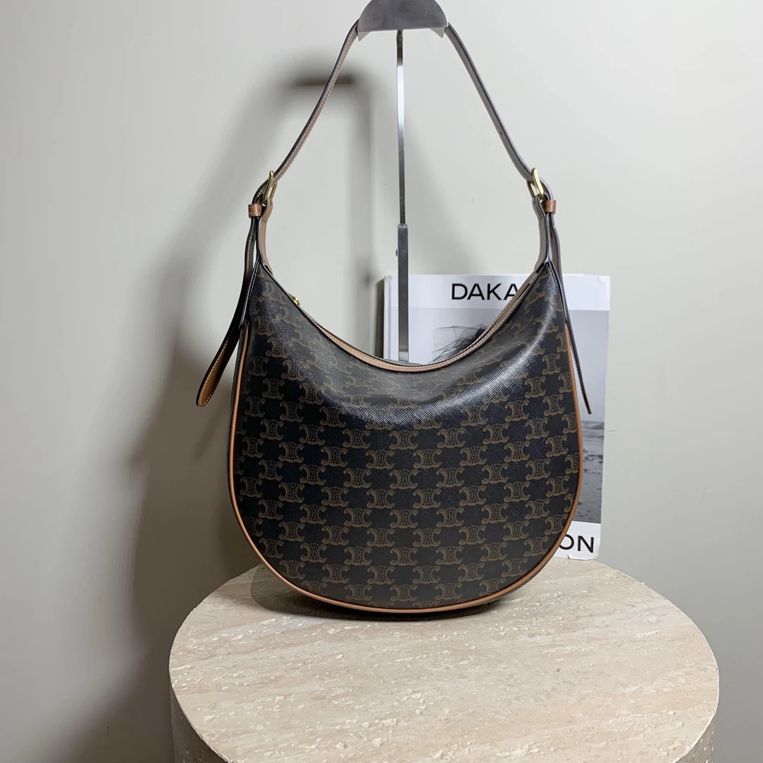 95新 Celine/思琳 壹臻中古/老花凯旋门hobo大号包/ 34580253