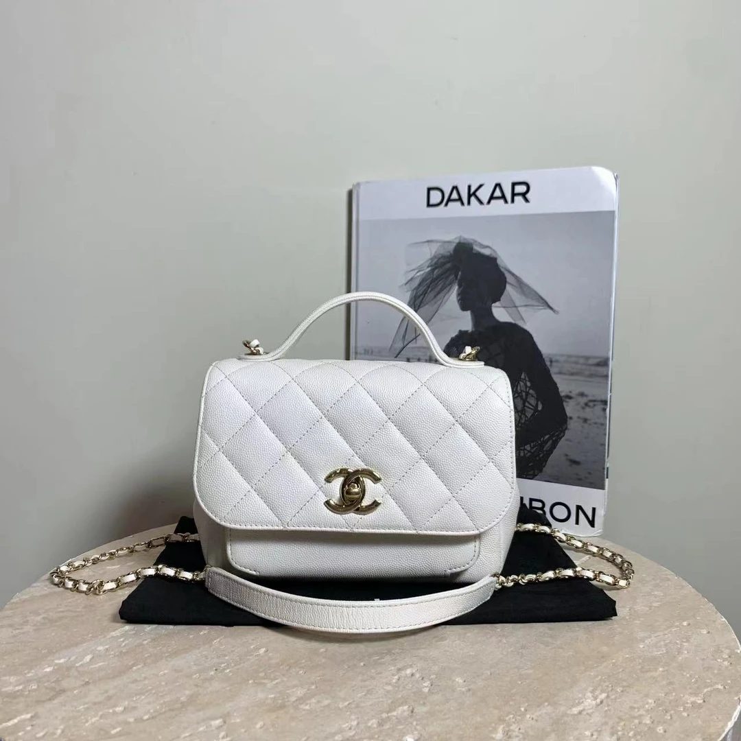 99新 Chanel/香奈儿 壹臻/白金邮差包 25开 19751398