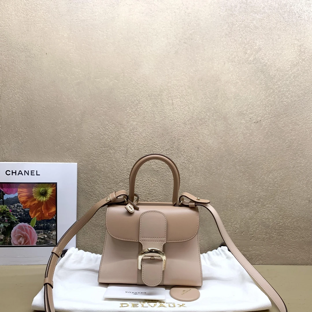 99新 Delvaux/德尔沃 壹臻/奶茶拼色briliant mini / 95673591