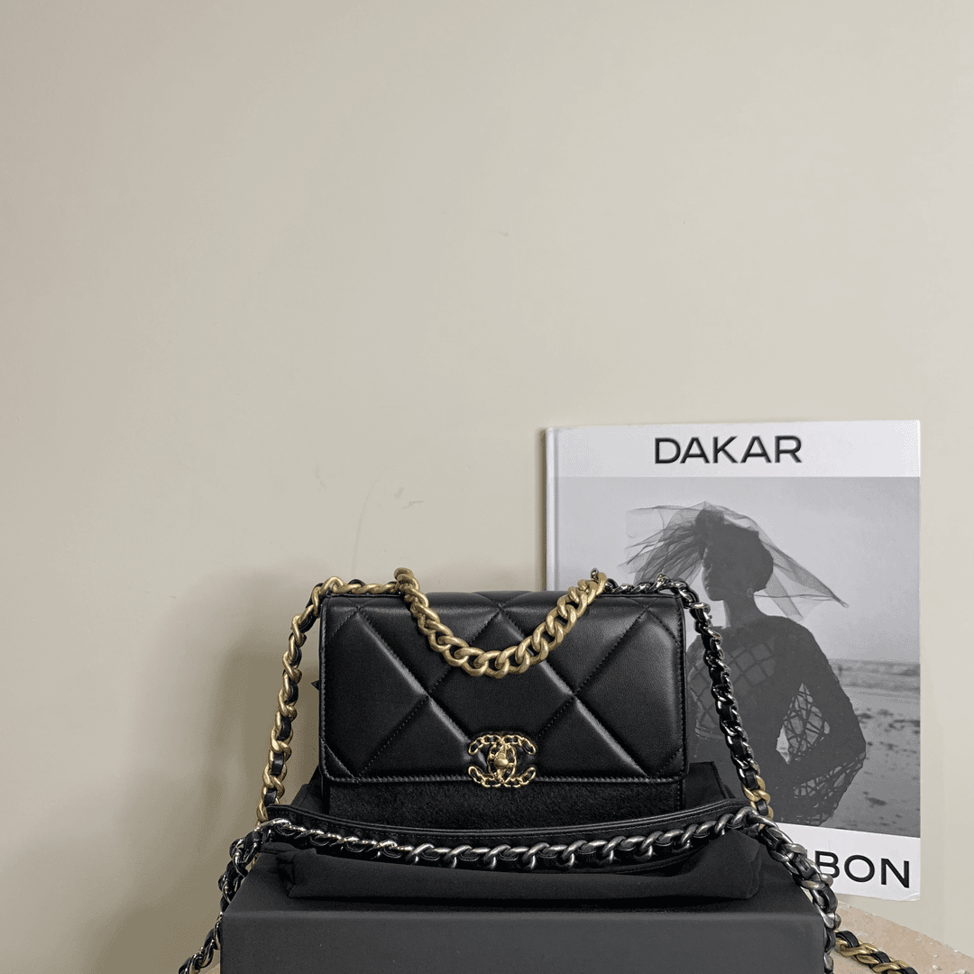 99新 Chanel/香奈儿 壹臻中古/  23K黑金19bag woc /25973083