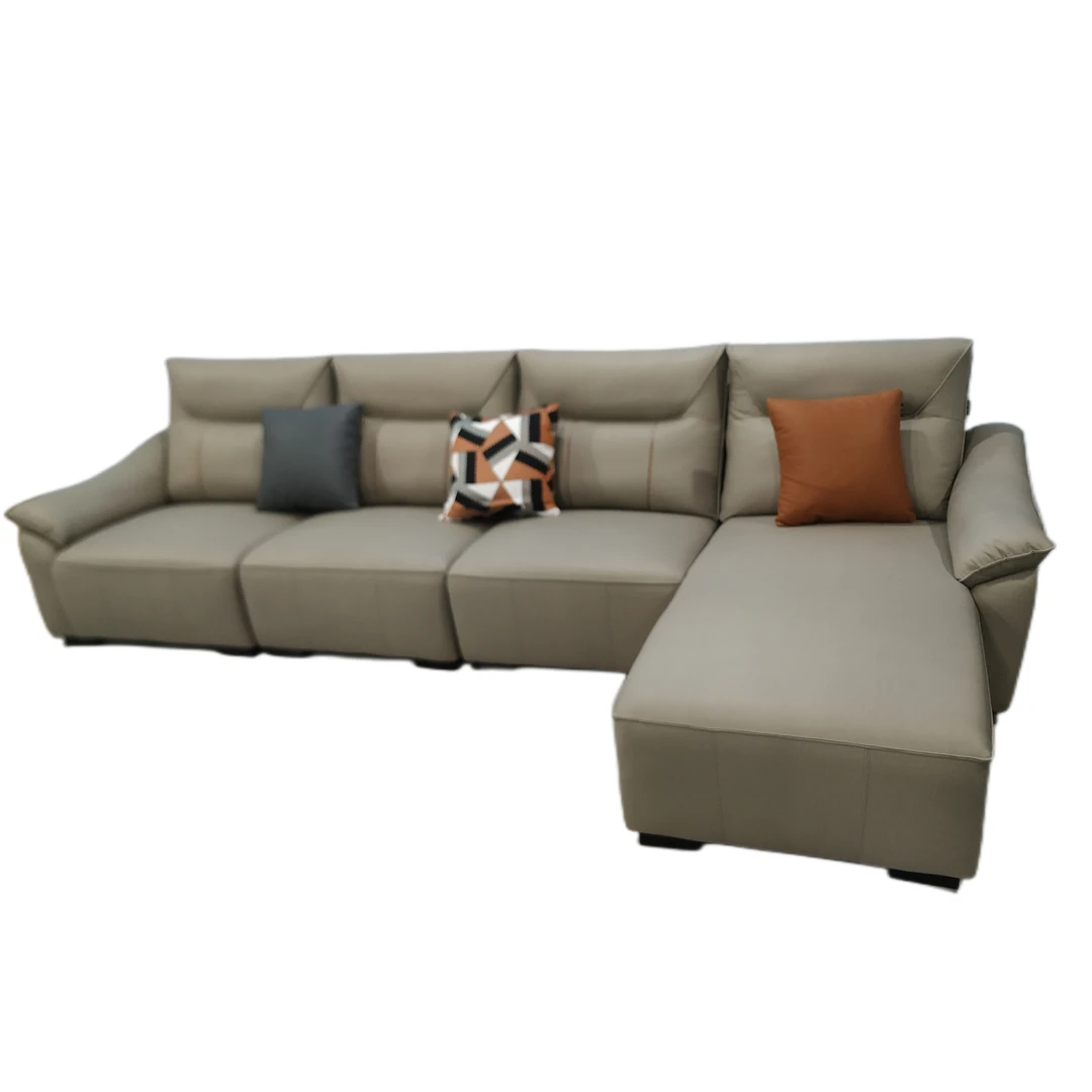 高档布艺沙发2023新款科技布面料简约风一字型客厅别墅木脚沙发