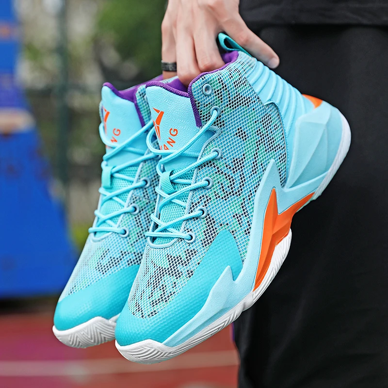 科比篮球鞋男大童秋季网面防滑耐磨气垫摩擦有声音学生运动鞋