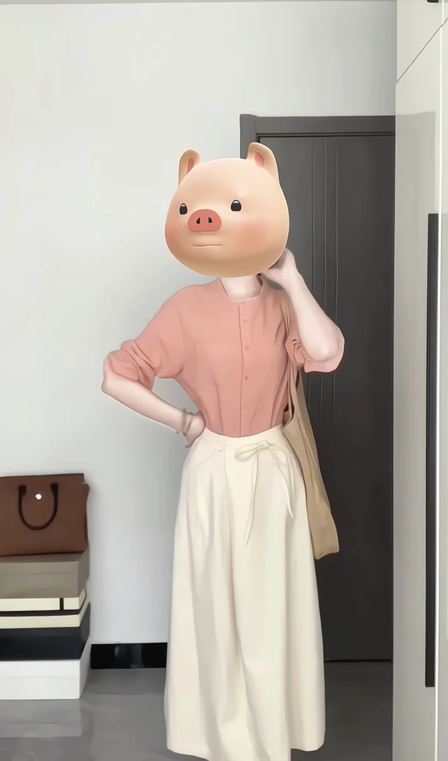 日系复古文艺口袋粉色长袖衬衫女早秋季新款休闲简约宽松圆领衬衣