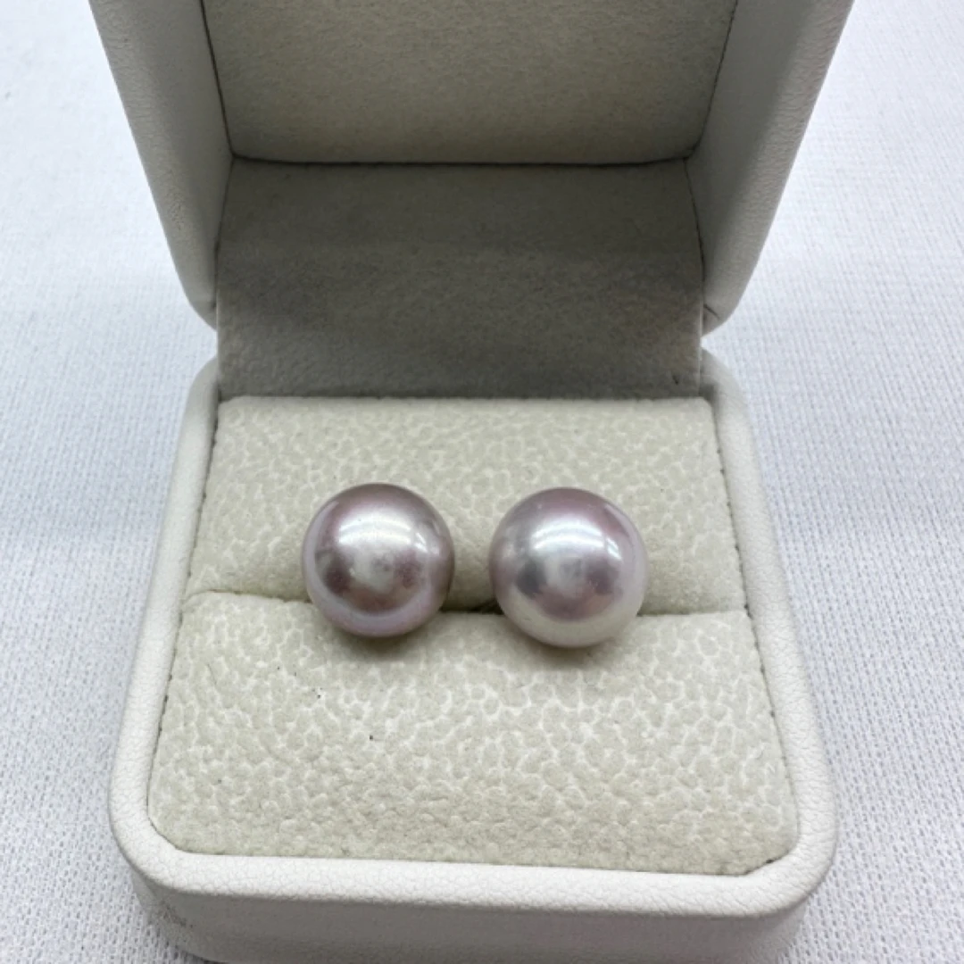 曼塔玫瑰耳钉 淡水珍珠简约素钉耳环简约百搭经典基础气质