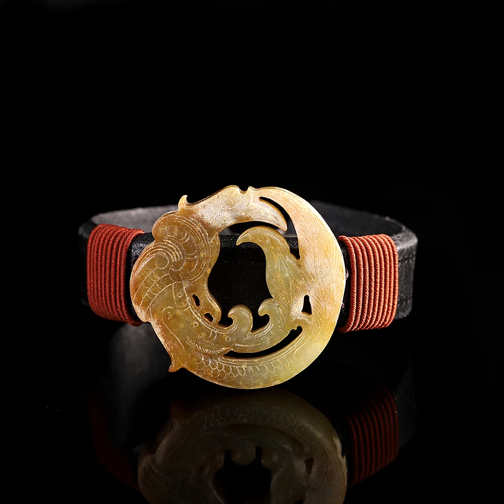 和田玉凤凰设计手牌