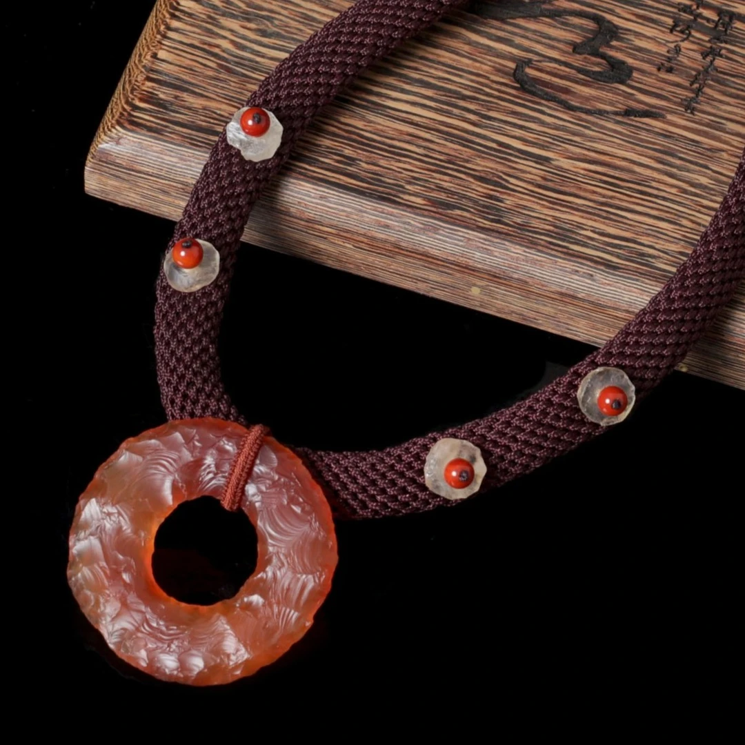 仿齐家文化玛瑙环设计项链