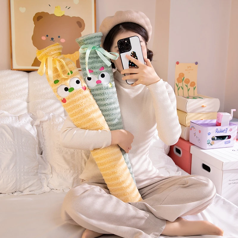 多巴胺长条热水袋大号冲注水暖水袋抱枕式宿舍睡觉暖被窝暖脚神器