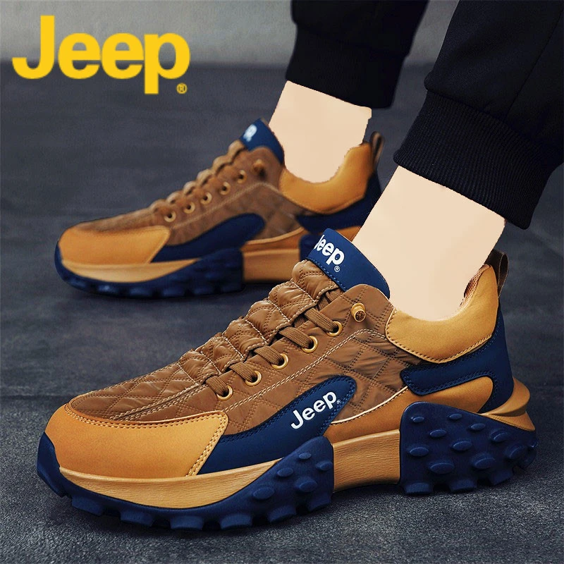 jeep吉普老爹鞋男鞋秋春季2025新款潮牌休闲款运动阿甘板鞋子男士