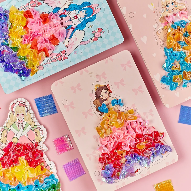 梦幻戳戳乐女孩玩具手工diy制作材料公主换装贴纸儿童粘贴画女童