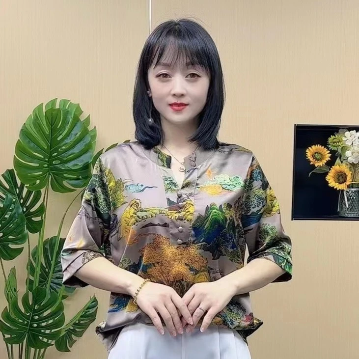 新款百搭锦绣前程百搭小衫F096