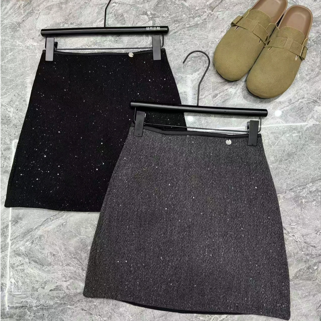 【银河星空A字半裙 】设计感高级气质炸街a字高腰显瘦短裙8798