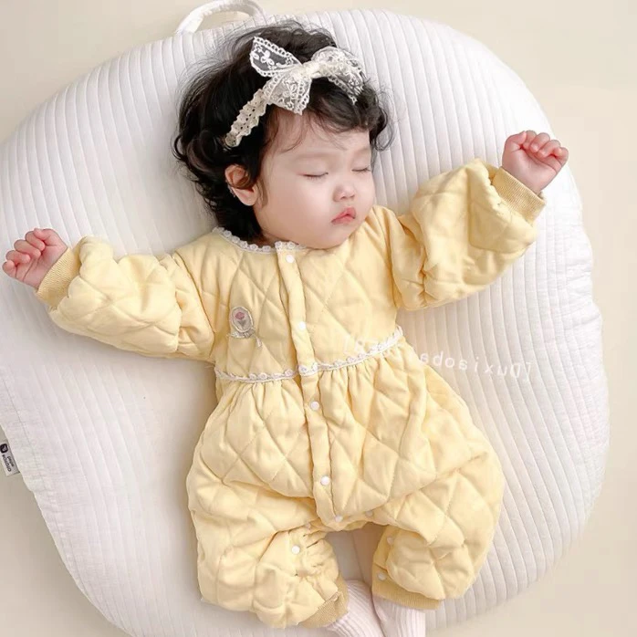婴儿衣服春秋装连体衣宝宝超萌薄棉哈衣婴幼儿冬季加绒外出爬爬服