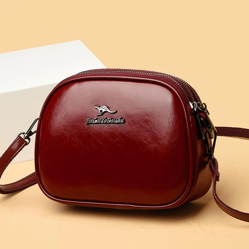 复古女士包包2025新款秋冬小圆包中年妈妈包斜挎包女多层小包纯色