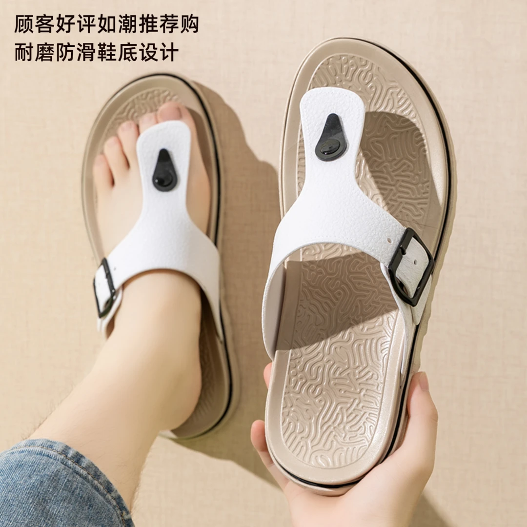 夹脚人字拖男士时尚户外夏季外穿凉拖网红舒适休闲软底厚底防滑鞋