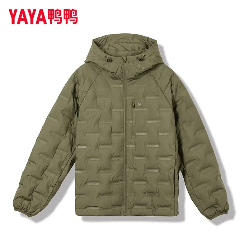YAYA/鸭鸭羽绒服轻薄男女同款连帽户外鸭绒时尚保暖YE4A002647P