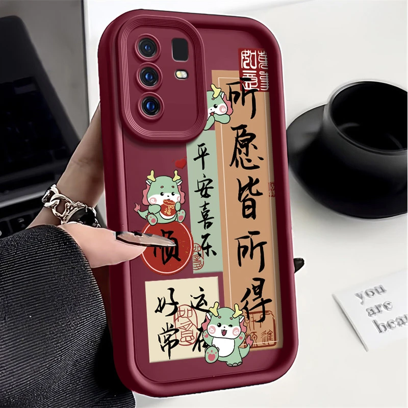 所愿皆所得vivox30手机壳全包高级感硅胶新款卡通文字女防摔软壳