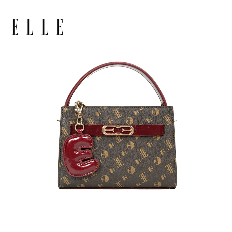 ELLE24年秋冬新款复古印花经典百搭横版凯丽斜挎包46538
