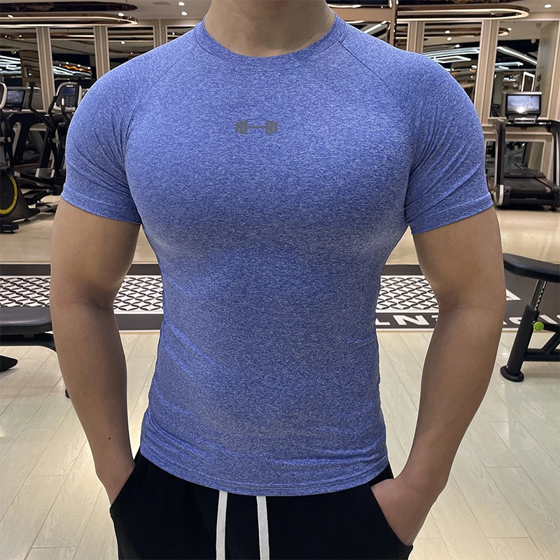 紧身衣男透气弹力运动T恤夏季跑步健身训练服吸汗速干短袖打底衫