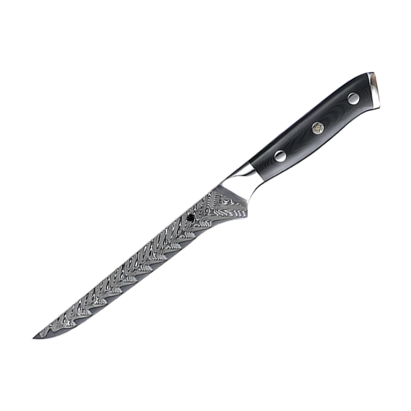 SWITYF【银羽剔骨刀】73层大马士革AUS-10钢芯 G10手柄 专业屠宰刀