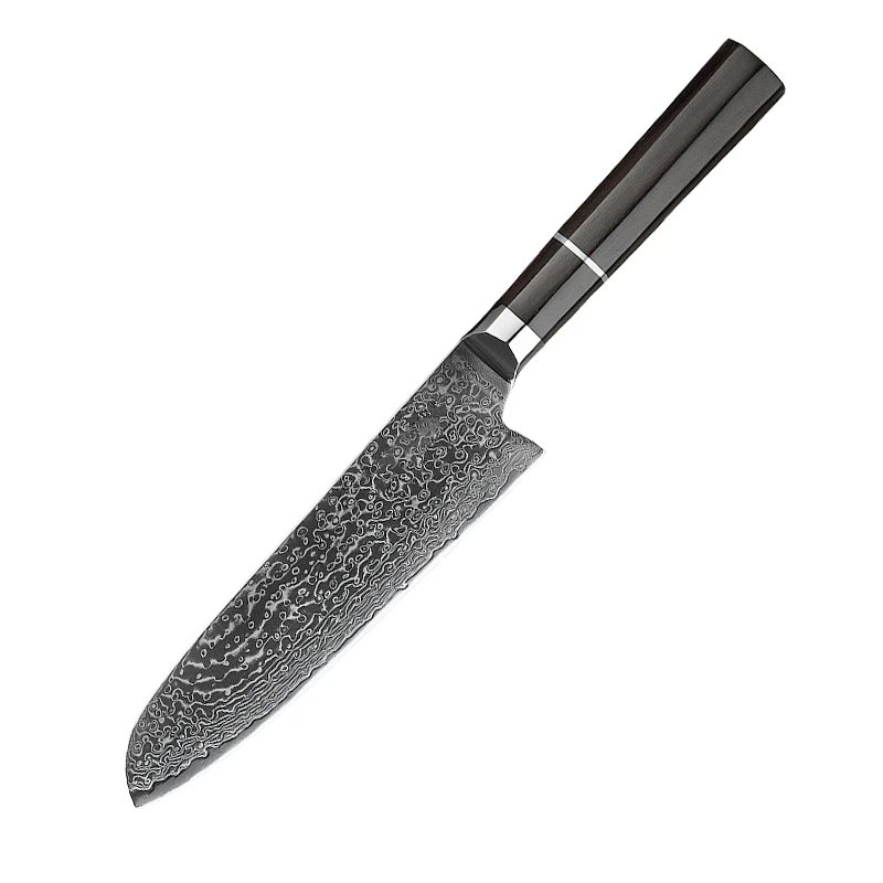 SWITYF【雅致三德刀】67层大马士革VG-10钢芯 黑檀木手柄西式厨师刀