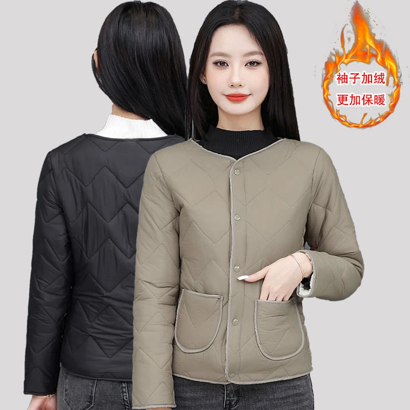 波司澄羽绒服冬季羽绒服女内胆短款中老年衣轻薄修身袄大码加绒保