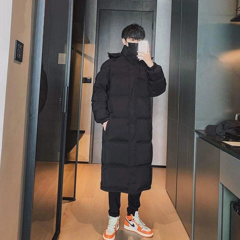 波司澄羽绒服羽绒服男超长款过膝连帽加厚2024冬季新款东大门情侣