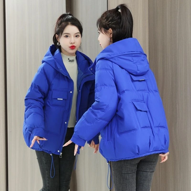 波司澄羽绒服新短款加大码面包服2024羽绒服连帽冬季韩版宽松加厚