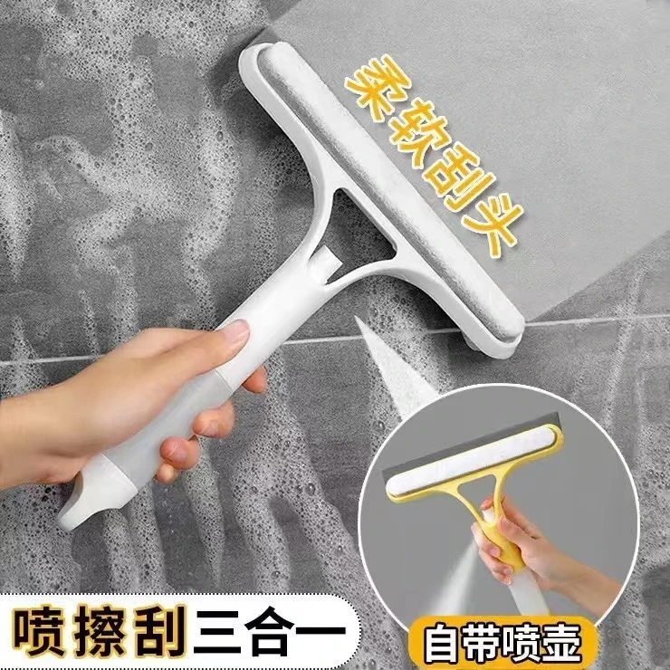 擦玻璃神器家用刮水器多功能喷雾保洁玻璃刮除尘工具双面清洁刷子